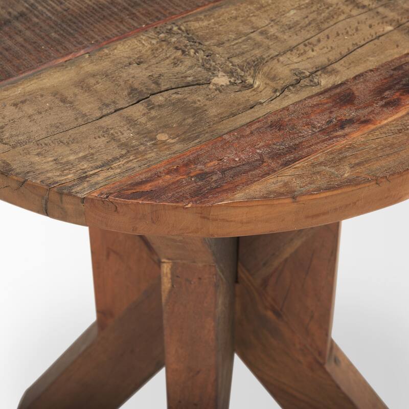 Heidi Reclaimed Brown Wooden End Table - 25.8L x 25.8W x 26.0H