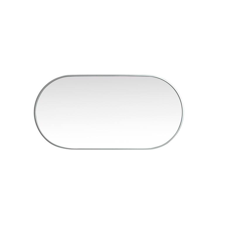 Indigo Home Metal Frame Oval Mirror 24x48 Inch