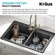 preview thumbnail 9 of 42, KRAUS Forteza Granite 33 inch 60/40 Undermount Drop-in Kitchen Sink