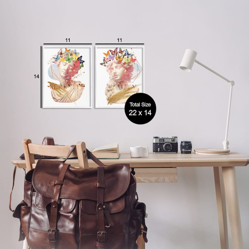 Stupell Serenity & Beauty Glam Collages Framed Giclee Art Design By Susan Arnot (Set of 2)