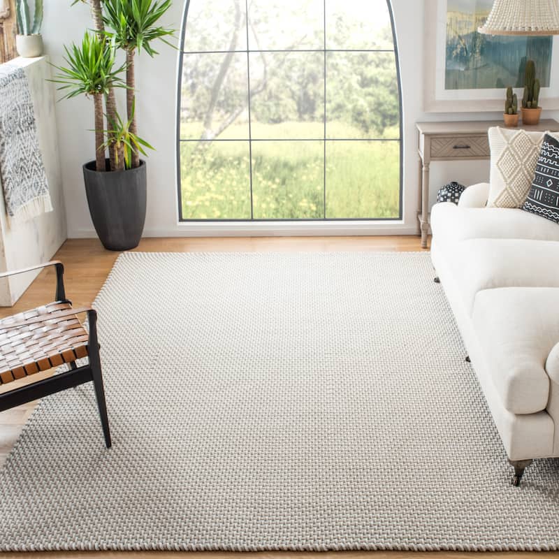 SAFAVIEH Hand-Woven Salem Jeana Casual Cotton Rug - 8' x 10' - Beige/Ivory
