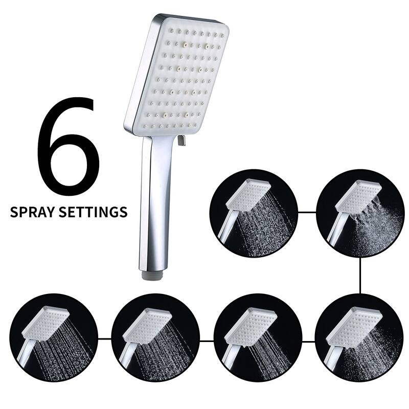 Chrome high pressure multi function with hand held shower faucet