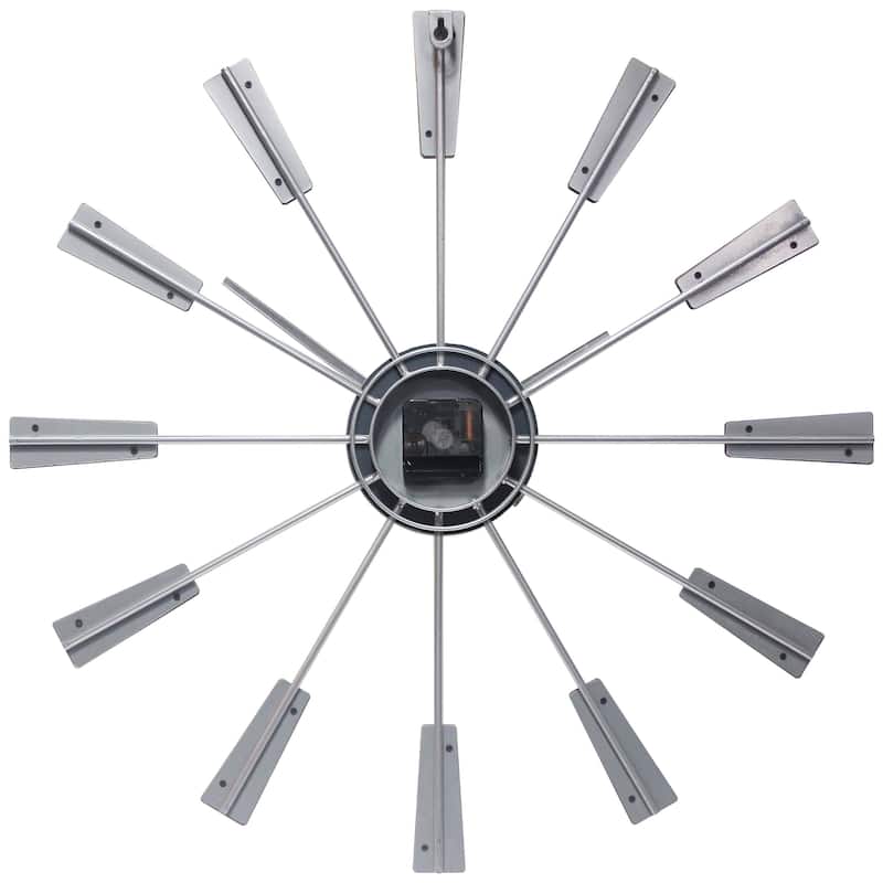 Infinity Instruments Vane 23.5 Inch Indoor Mid-Century Wall Clock - 23.5 Inch