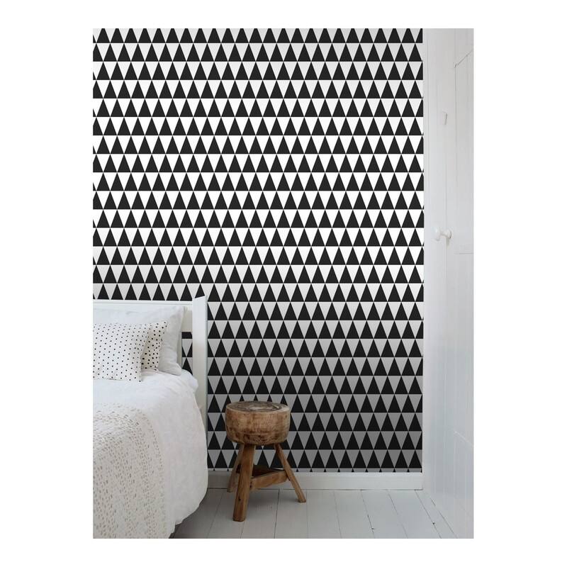 ESTA Home Verdon Black Geometric Wallpaper - 20.5 x 396 x 0.025