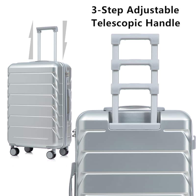 3 Piece (20/24/28 inch) PC Hardside Carry On Luggage Sets with Spinner Wheel and Retractable Handle, for Home Travel Luggage