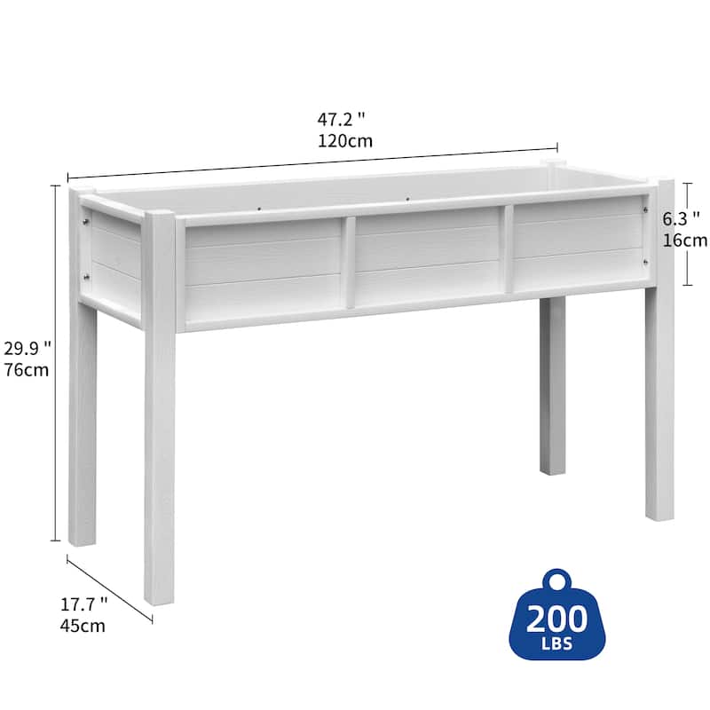 Moasis Poly Wood Raised Garden Bed Planter Box Stand for Backyard Patio Balcony