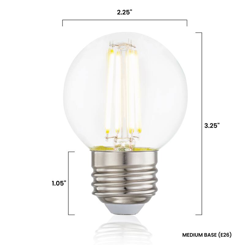Light Society Koby G16.5 Clear LED Filament Light Bulb (Set of 6)