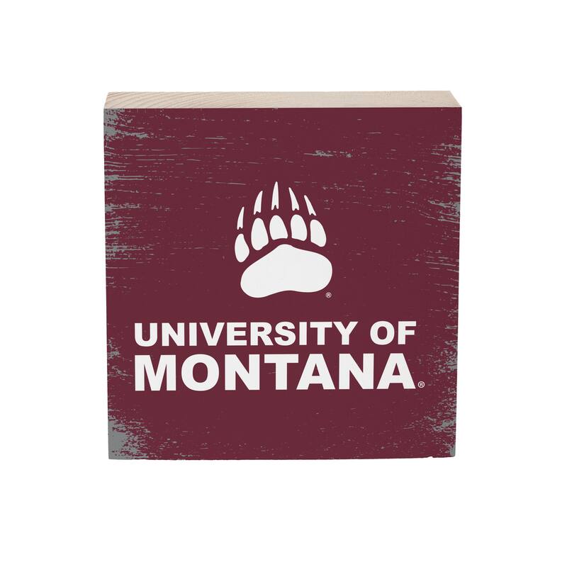 University of Montana Wooden Tabletop Mantel Shelf Sign