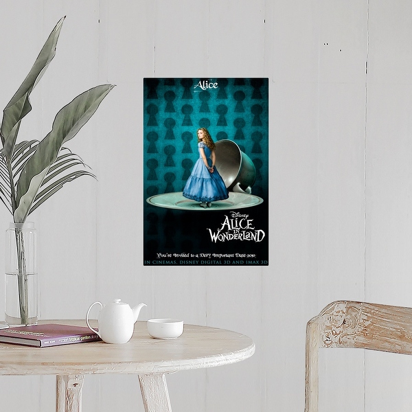 Alice in Wonderland アートパネル Alice in Wonderland Clock Fabric Panel