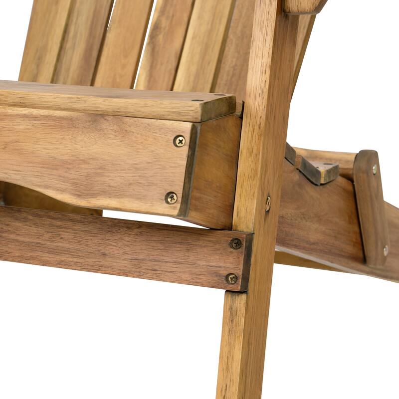Rustic Acacia Wood Foldable Adirondack Chairs