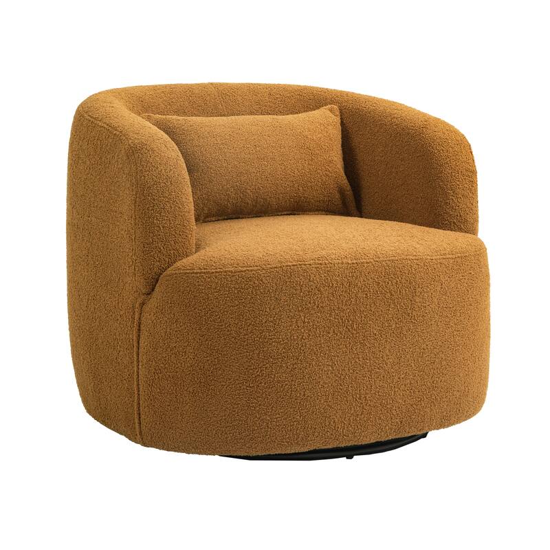 Single Accent Chair Teddy Swivel Barrel Chairs