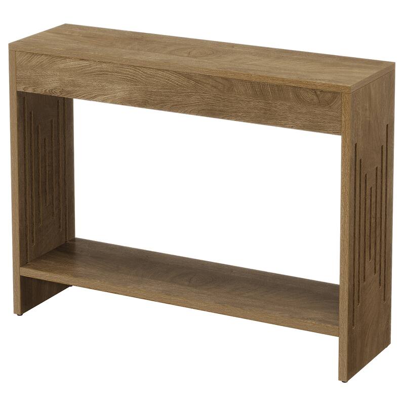 41.3-Inch Console Table Behind Couch, Small Sofa Table with Storage Shelves for Living Room, Entryway, Hallway, Foyer, Entrance