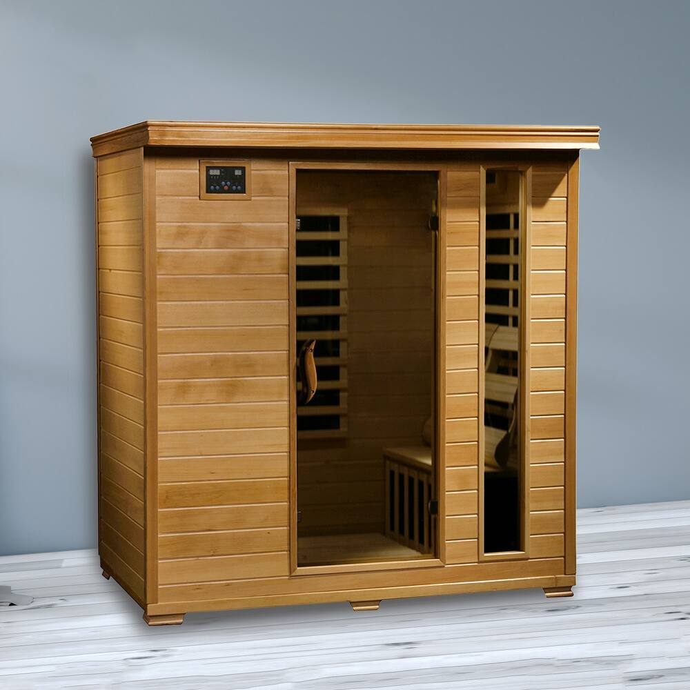 HeatWave Monticello 4-Person Hemlock Infrared Sauna with 9 Carbon Heaters