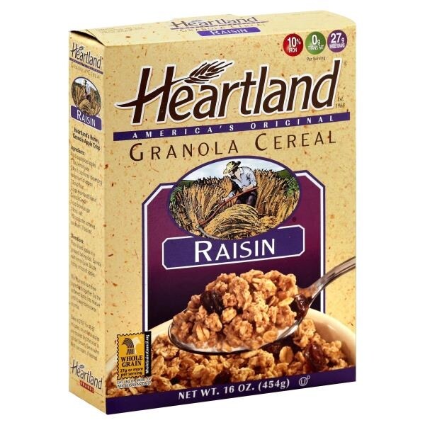 Heartland Granola Cereals - Raisin - Case of 6 - 14 oz.
