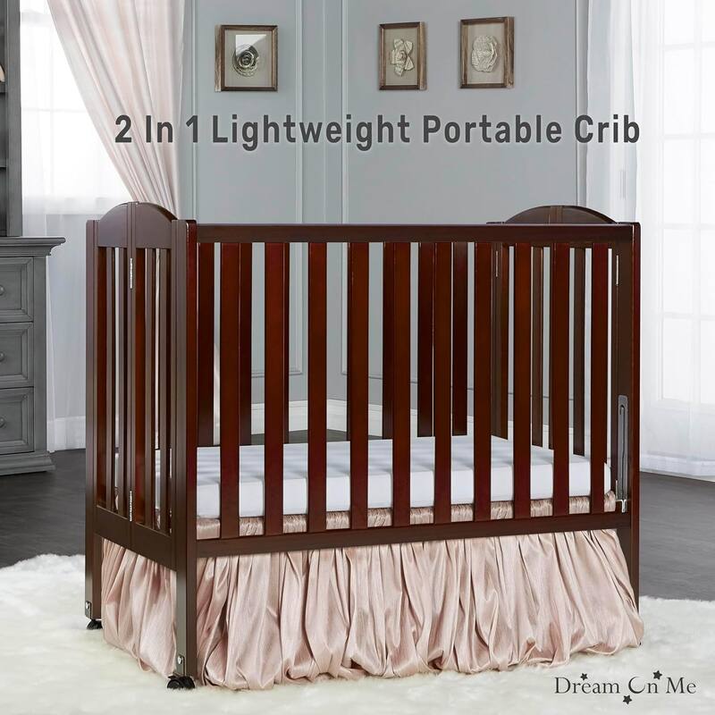 Dream On Me, 2 in 1 Folding Portable Crib