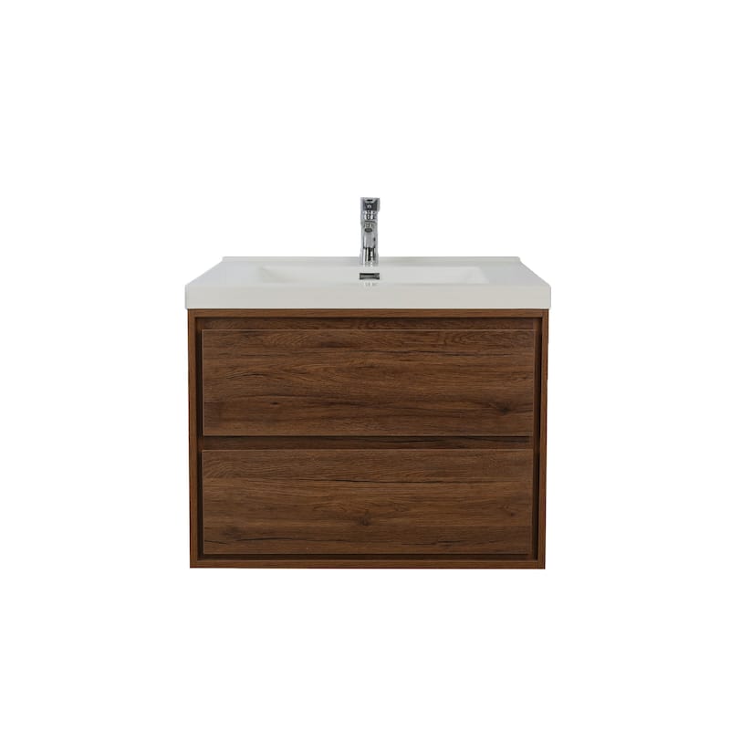 Sage 24" wall mounted bathroom vanity with single basin acrylic top
