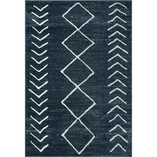 HomeRoots 8' X 10' Blue Diamond Area Rug - 8' x 10' - Bed Bath & Beyond ...