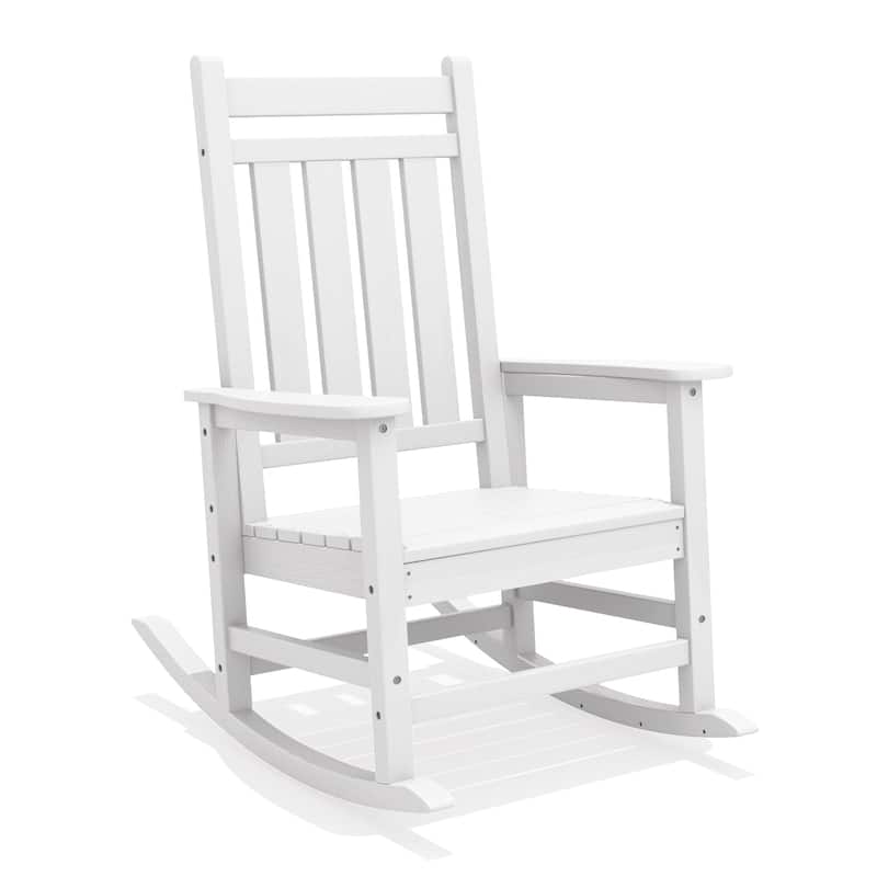Modern High-Back Rocking Adirondack Chair All Weather