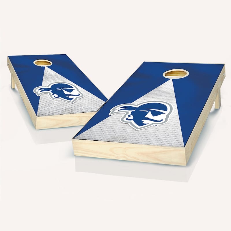Seton Hall Jersey Outdoor Cornhole Board Set - Include Case + Hole Lights