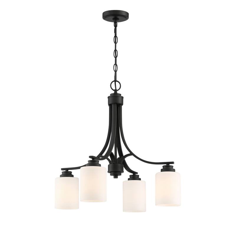 Craftmade Bolden 4 Light 23" Wide Chandelier with Frosted Glass Shades