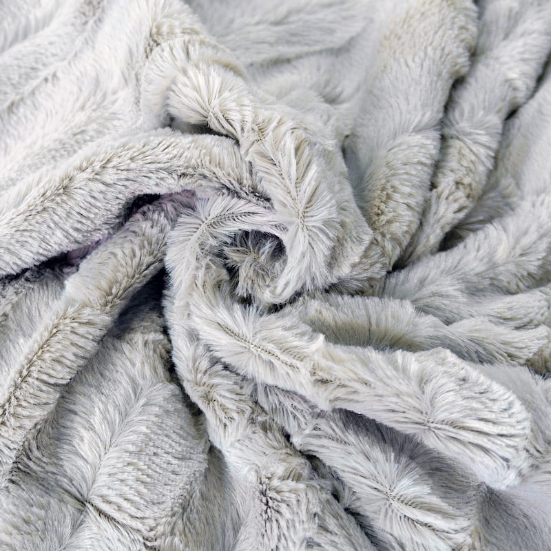 Oversized Saga Double Sided Fauxfur Throw, 60" x 80"