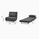 preview thumbnail 113 of 176, Artdeco Home - Tustin Upholstered Convertible Lounge/ Sleeper Chair