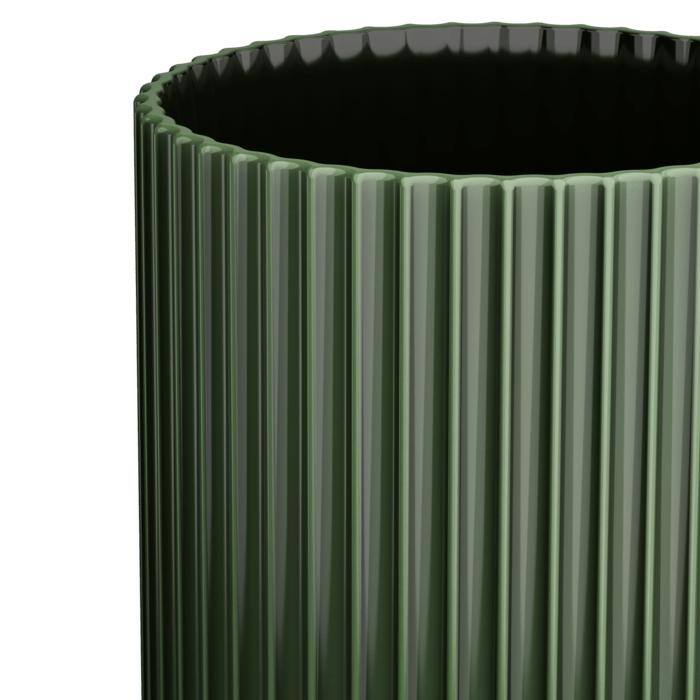 Lyngby Porcelæn Vase, Dark Green - H: 12.2"