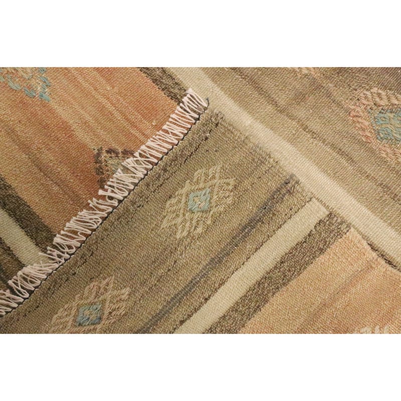Hand Woven Oriental 100% Wool Carpet Southwestern Tribal Multi-Colored Kilim Area Rug - 10' 4'' X 5' 10''