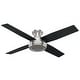 preview thumbnail 12 of 20, Hunter 52" Dempsey Low Profile Ceiling Fan with Handheld Remote - Contemporary, Transitional, Industrial, Farmhouse