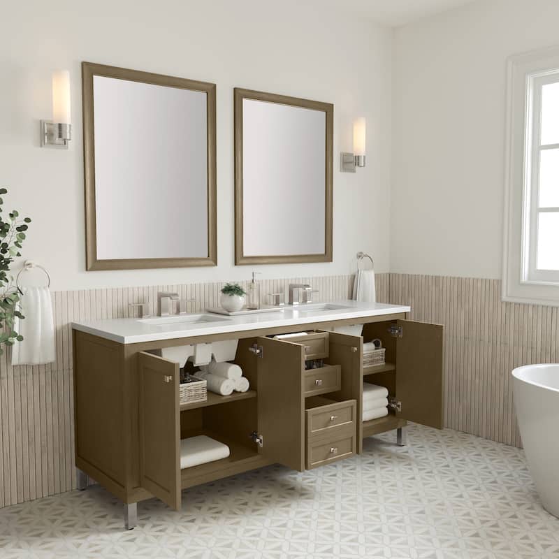 James Martin Vanities 503-V72-3WZ Chicago 72" Free Standing Double