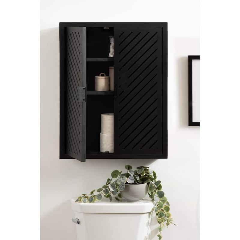 Kate and Laurel Mezzeta Tall 2-Door Bath Cabinet