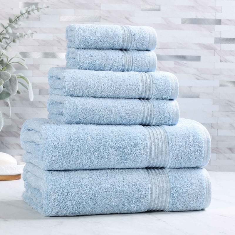 Superior Heritage Egyptian Cotton Absorbent 6-Piece Towel Set