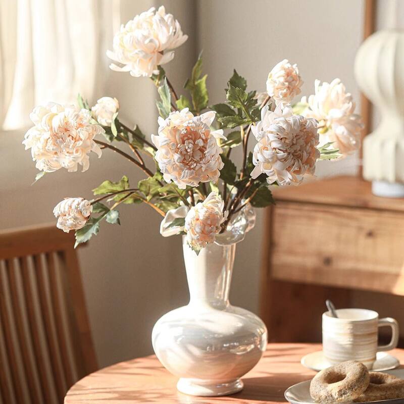 RusticReach Two-Head Seattle Dahlia Flower Stem 26.7" Tall