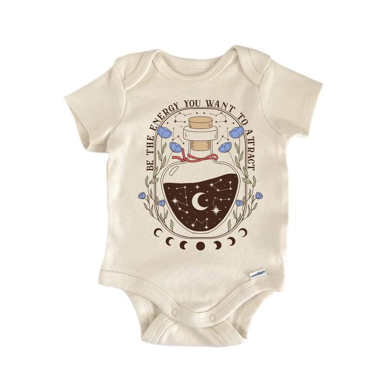 Energy Magic Mystical - Baby Boy Girl Clothes Infant Bodysuit Funny Cute Newborn - Natural - 0-3M