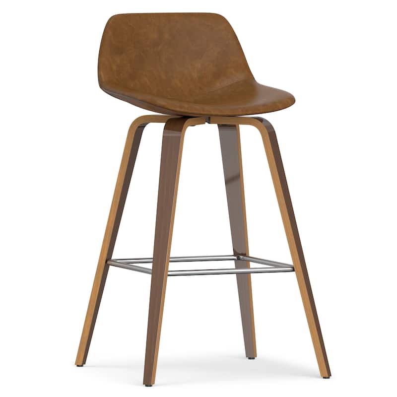 WYNDENHALL Cacey Mid Century Modern Bentwood Counter Height Stool (Set of 2) - 20.7'' x 21.1'' x 36.6