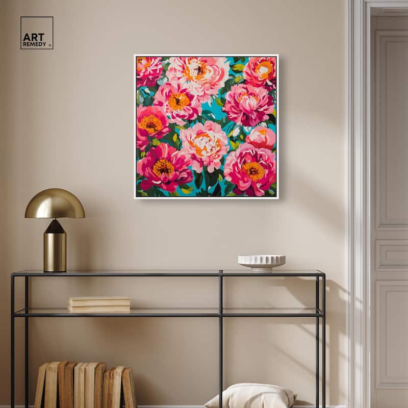 Maximalist Bloom Canvas by Art Remedy