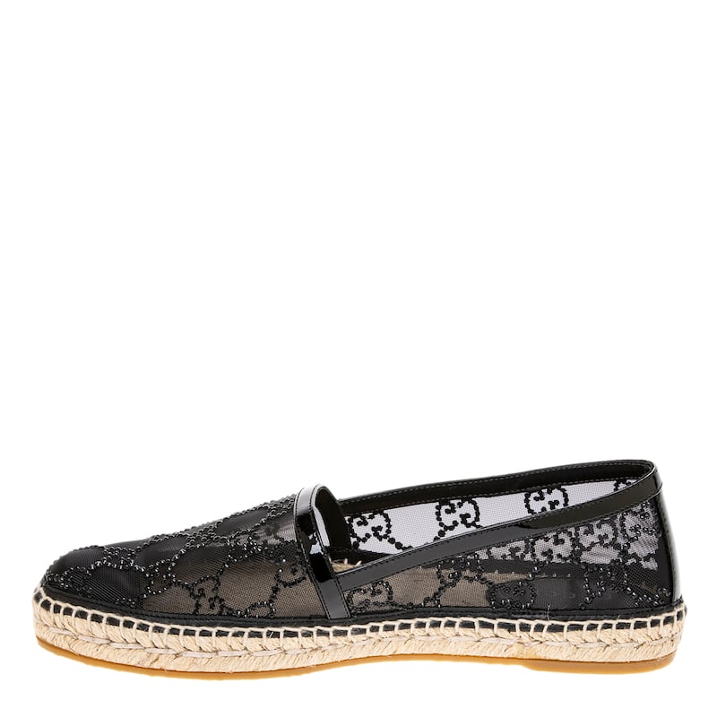 Gucci Crystal Embellished GG Pattern Espadrilles