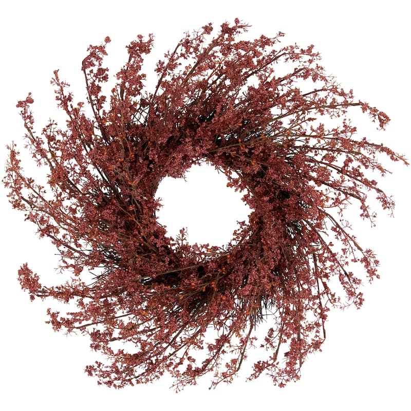 Pip Berry Clusters Artificial Fall Harvest Twig Wreath - 24"