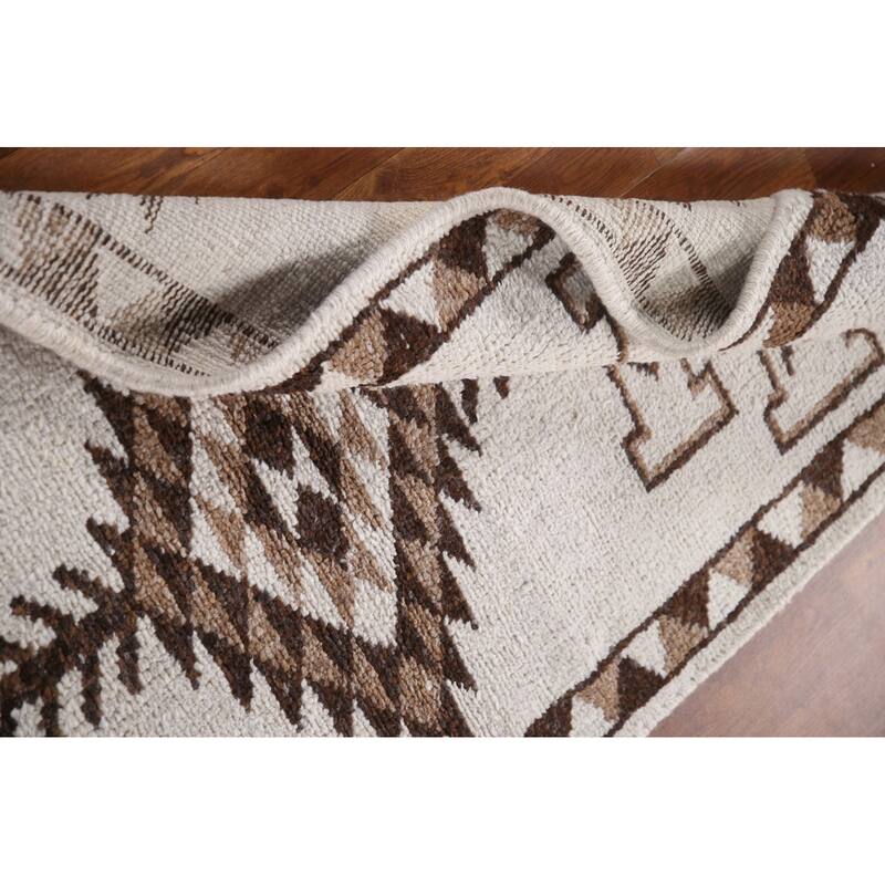 Beige Anatolian Turkish Runner Rug Handmade Tribal Wool Carpet - 2'11"x 12'7"