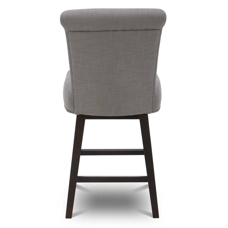 Spruce & Spring Noah Upholstered 26-inch Counter Height Swivel Barstool Set