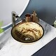 preview thumbnail 9 of 22, 631 Foil Glass Sink, Brushed Nickel Faucet, Sink Ring, Pop-up Drain