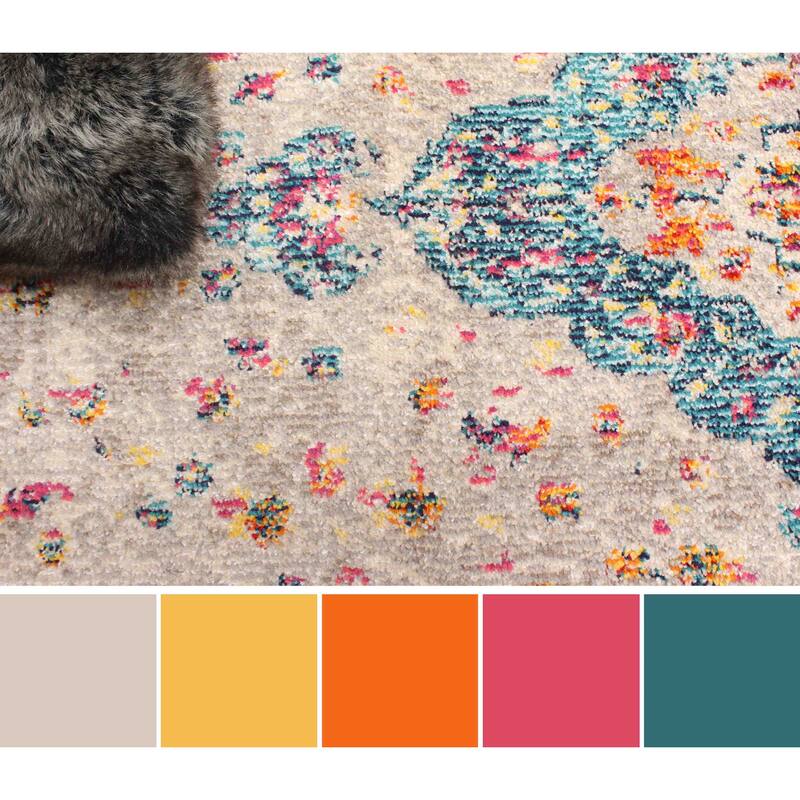 ECARPETGALLERY Machine Made Daria Grey Area Rug
