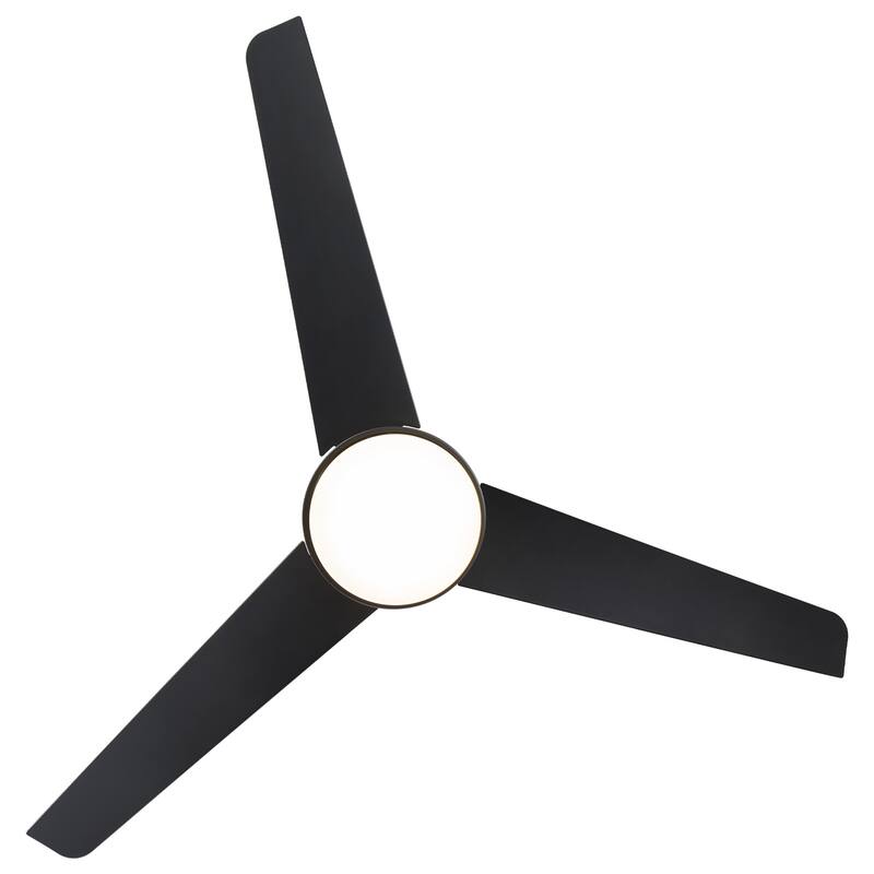 Mod Indoor and Outdoor 3-Blade Smart Compatible Ceiling Fan 54in with 3000K LED Light Kit and Remote Control