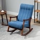 preview thumbnail 39 of 39, AVAWING Upholstered Rocking Chair Modern High Back Armchair