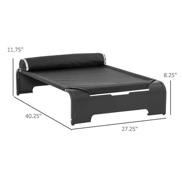 PawHut Elevated Dog Bed w/ Removable Pillow for Small and Medium Sized