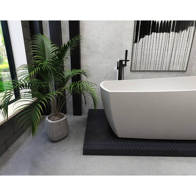 Peter Soaking Single Slipper Rectangular Bathtub in Glossy White