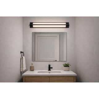 24-Inches Black Integrated LED Modern/Contemporary Bathroom Vanity Light Bar