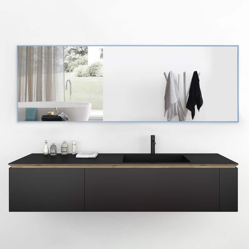 Dovelina Modern Full Length Floor Mirror - Freestanding Vanity Mirror for Bathroom or Living Space