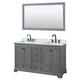 Option Dark Gray / White Carrara Marble Top / Matte Black