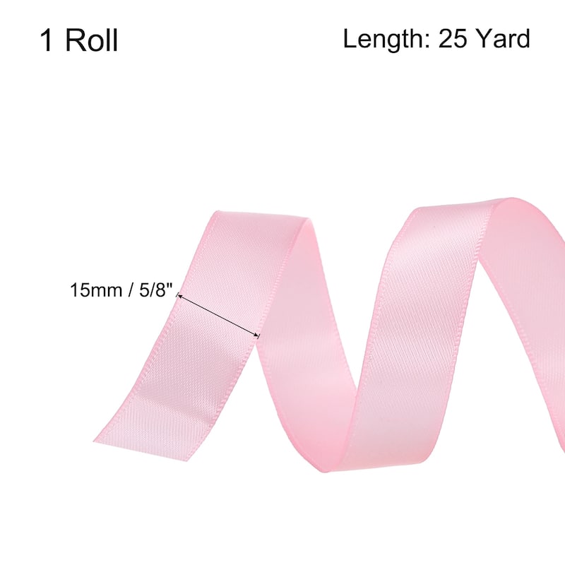Satin Ribbon Grosgrain Thin Solid Silk Wedding Bouquet Ribbon Decor